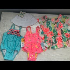 Cat and Jack Baby Girl Swim / Bathing suit  Bundle